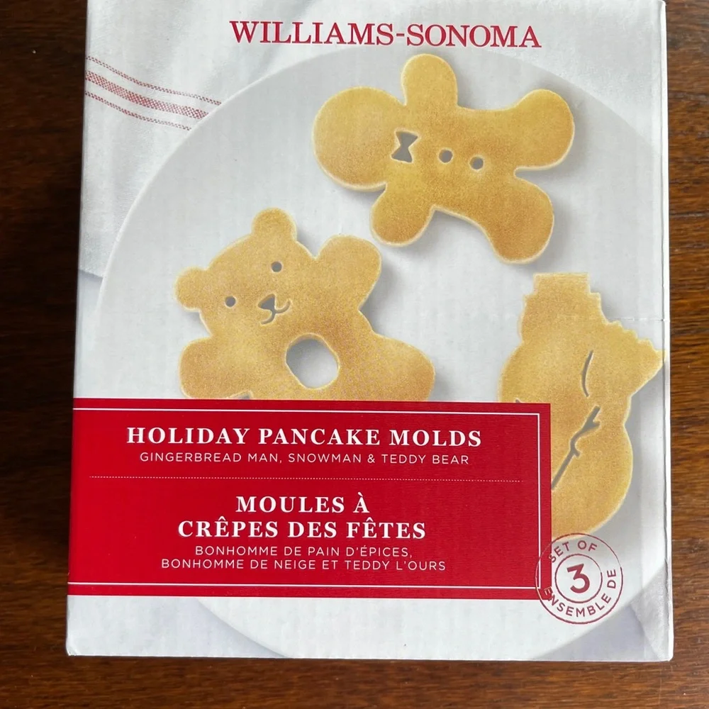 Williams Sonoma Holiday Pancake Molds - Gold